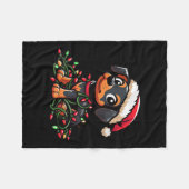 Vrouwen Miniatuur Pinscher Kerstverlichting Hond F Fleece Deken (Voorkant (Horizontaal))