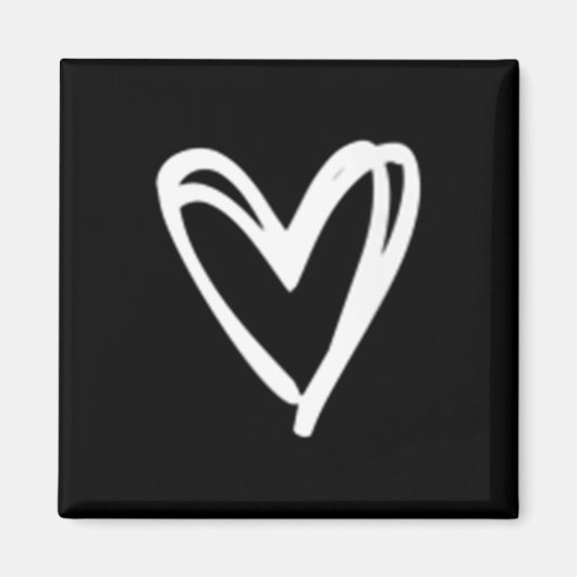 Vrouwen minimalistisch hart magneet (Voorkant)