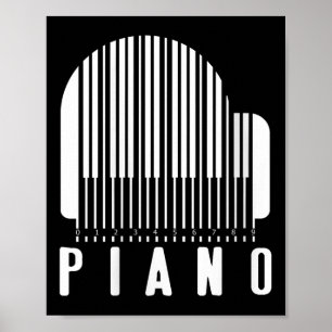 Vrouwen Minimalistische Ano Barcode Stijl Muziek L Poster