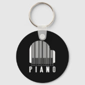 Vrouwen Minimalistische Ano Barcode Stijl Muziek L Sleutelhanger (Voorkant)