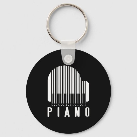 Vrouwen Minimalistische Ano Barcode Stijl Muziek L Sleutelhanger (Voorkant)