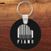 Vrouwen Minimalistische Ano Barcode Stijl Muziek L Sleutelhanger (Voorkant)