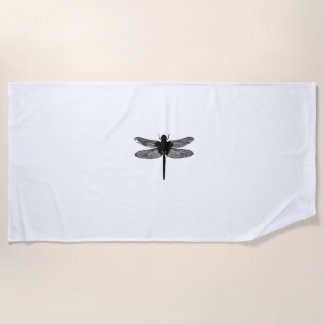 Vrouwen Minimalistische Silhouette Insect Dragonfl Strandlaken