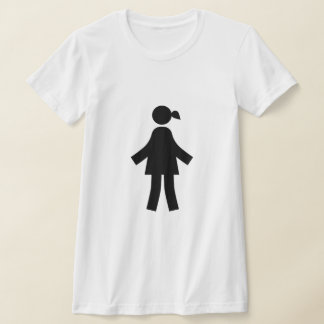 Vrouwen Minimalistische Stick Figuur Icon T-shirt