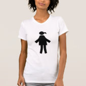 Vrouwen Minimalistische Stick Figuur Icon T-shirt (Voorkant)