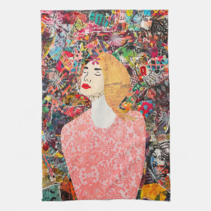 Vrouwen Mixed Media Inspirerend Art Keukenhanddoek