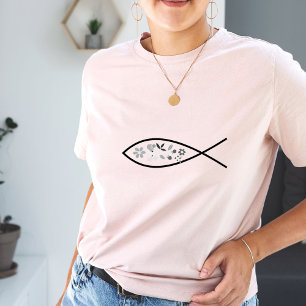 Vrouwen Mode Ayasha Vis Logo Roze Vrouwen T-shirt