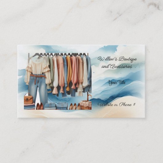 Vrouwen Mode Boutique Accessoires Visitekaartje (Voorkant)