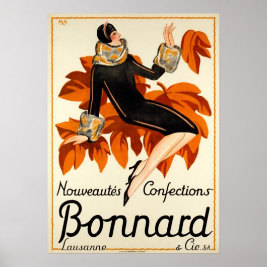  vrouwen Mode Trends Art Deco Adverteren Poster (Voorkant)