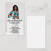 Vrouwen Model in Kleurrijke Jurk Visitekaartje (Voorkant / Achterkant)