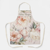 Vrouwen Modern Cooking Bakken Waterverf Bloemen Schort (Voorkant)