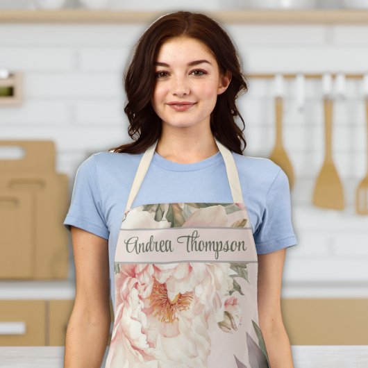 Vrouwen Modern Cooking Bakken Waterverf Bloemen Schort