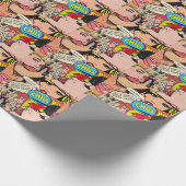 Vrouwen modern pop kunst esthetisch design T-shirt Cadeaupapier (Hoek)