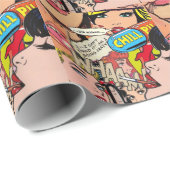 Vrouwen modern pop kunst esthetisch design T-shirt Cadeaupapier (Rol Hoek)