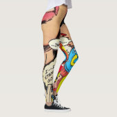 Vrouwen modern pop kunst esthetisch design T-shirt Leggings (Rechts)