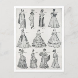  vrouwen Modes van de jaren 1800 Briefkaart