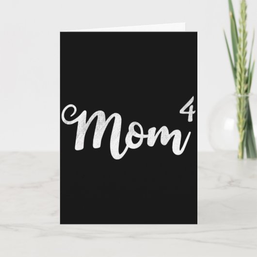 Vrouwen moeder4 moeder van 4 moeder van vier kinde kaart (Voorkant)