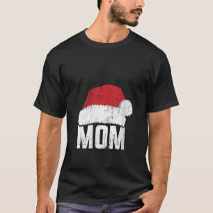 Vrouwen Moeder met santa claus pet matching famili T-shirt