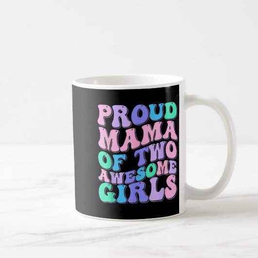 Vrouwen moeder van 2 meisjes twee dochters moederd koffiemok (Rechts)