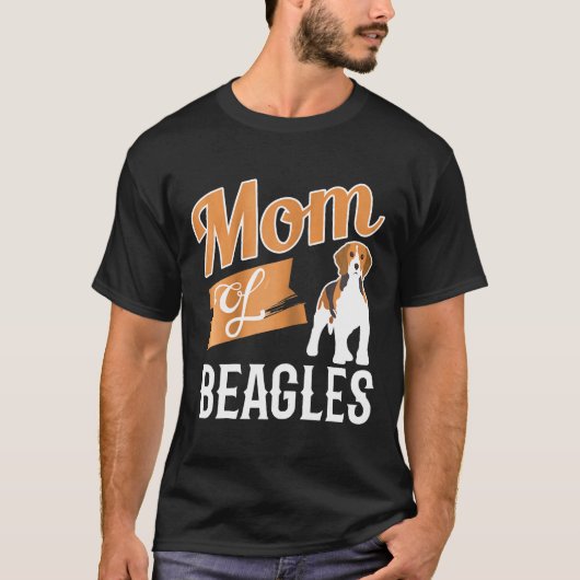 Vrouwen Moeder van Beagles Trots Huisdier Ouder Di T-shirt (Voorkant)