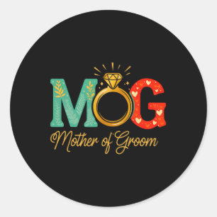 Vrouwen Moeder van de bruidegom Mob Mama Wedding B Ronde Sticker