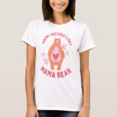Vrouwen Moederdag Mama Beer T-shirt (Voorkant)