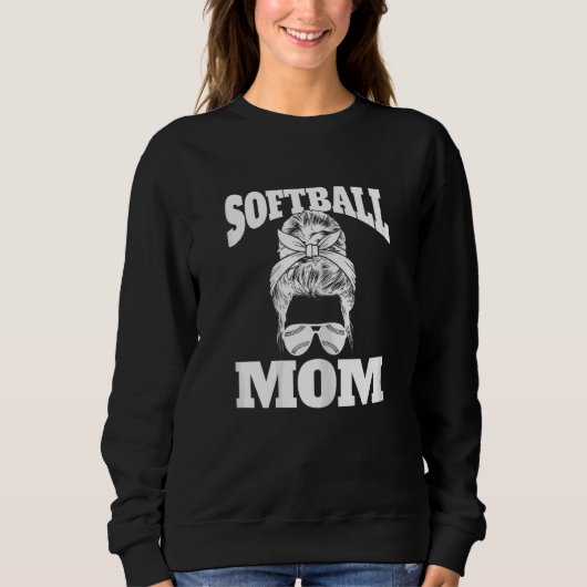 Vrouwen Moederdag Softbal Moeder Softbal Mama Trui (Voorkant)