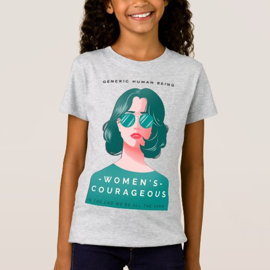 Vrouwen Moedige Meisjes 'Fine Jersey T-Shirt (Voorkant)