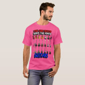 Vrouwen mogen nooit te veel gitaren hebben t-shirt (Voorkant volledig)