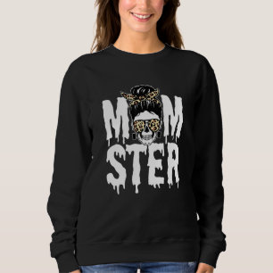 Vrouwen Momster Halloween Moeder Monster Skull Leo Trui