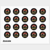 Vrouwen Momzilla Moeder van Monsters Moeders Ronde Sticker (Vel)