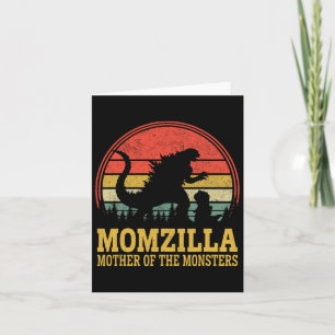 Vrouwen Momzilla Moeder Van Monsters Vintage Moede Kaart