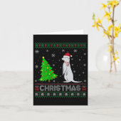 Vrouwen Mongoose kerstboom Lighting Ugly Christmas Kaart (Gele Bloem)