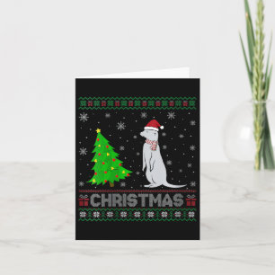 Vrouwen Mongoose kerstboom Lighting Ugly Christmas Kaart