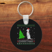 Vrouwen Mongoose kerstboom Lighting Ugly Christmas Sleutelhanger (Voorkant)