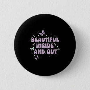 Vrouwen mooi binnen en buiten Schattigee vlinder l Ronde Button 5,7 Cm