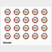 Vrouwen Mooi Roos 50e 60e 70e 80e Verjaardag Ronde Sticker (Vel)