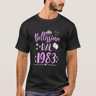 Vrouwen Mooi sinds 1983 Jaren 40 Verjaardag Meisje T-shirt