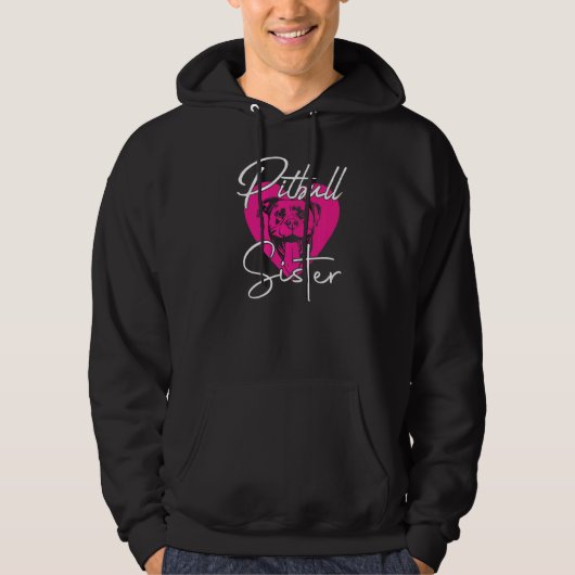 Vrouwen Mooie Hond Houder Hond Pitbull Sister Hoodie (Voorkant)