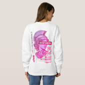 Vrouwen Motivatie Hoodie Courage Trui (Achterkant volledig)