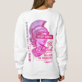 Vrouwen Motivatie Hoodie Courage Trui (Achterkant)