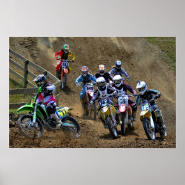 Vrouwen Motocross Poster