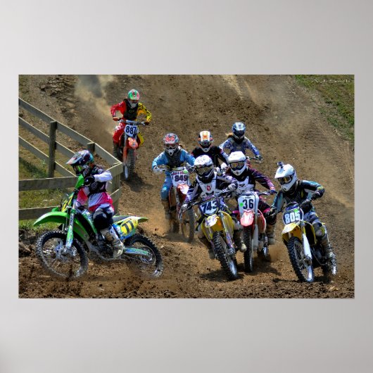 Vrouwen Motocross Poster (Voorkant)