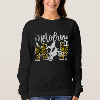 Vrouwen Motorcross Moeder Leopard Grappige Moeder  Trui