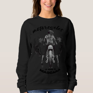 Vrouwen Motorfietsen en Mascara Biker Meisje Lifes Trui
