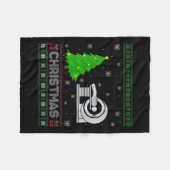 Vrouwen MRI Tech kerstboom Lighting Ugly Christmas Fleece Deken (Voorkant (Horizontaal))