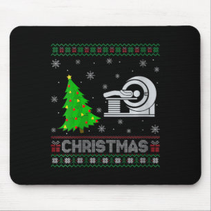 Vrouwen MRI Tech kerstboom Lighting Ugly Christmas Muismat