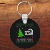 Vrouwen MRI Tech kerstboom Lighting Ugly Christmas Sleutelhanger (Voorkant)