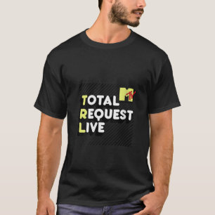 Vrouwen MTV TRL Zwarte Strepen V Hals T-shirt