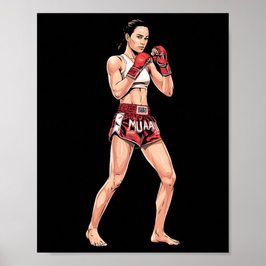 Vrouwen Muay Thai Training  Poster (Voorkant)